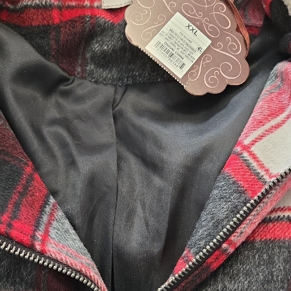 Knox Rose Red and Black Plaid Womens Jacket - Picture 4 of 4